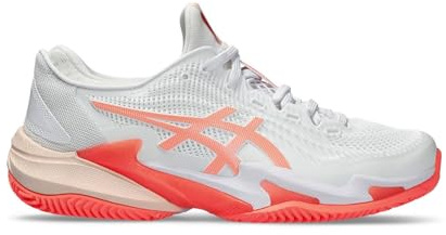 ASICS Damen Court Ff 3 Clay Sneaker, White Sun Coral, 41.5 EU