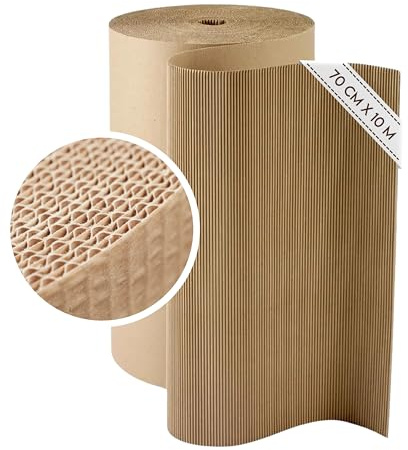 Espirito Rebelde Rolle aus Wellpappe, 70 cm x 10 m – robuste Schutzverpackung, perfekt für den Versand