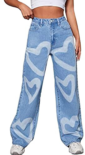 Jeans Baggy Damen | Gothic Hose Klamotten Teenager Mädchen Sommer Frauen Relaxed Hosen Clothes Yk2 Lockere Fit Hip Hop Jeggings Für Jugendliche Cargohosen