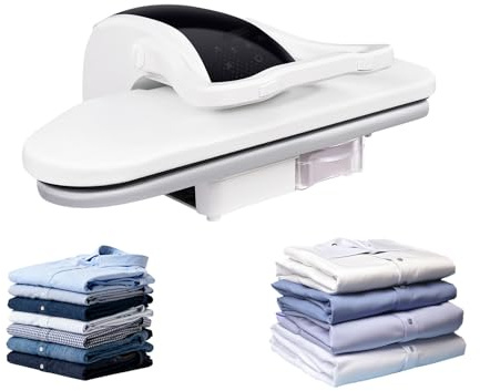 Large Steam Iron Press with LED Touch Screen,1600W Compact Ironing Steam Press with 5 Fabric Settings,Steam Press Iron Machine,Digital Steam Presss for Home Business (White)