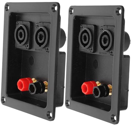 PHENOFICE 2pezzi Terminali Subwoofer Box Per Altoparlanti Con Connettore Affidabile Clip Per Casse Audio Da Palco Design Elegante Per Collegamento Facile e Prestazioni Stabili