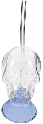 Warmhm Verre à Cocktail Forme De Crâne Tasse à Vin Verre Transparent Pour Fête Halloween Bar Réception Et Événements Spéciaux