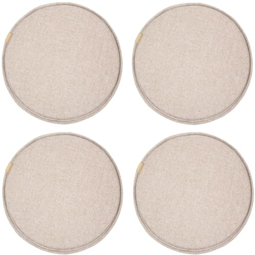 1/2/4er Set Rund Stuhl-Sitzkissen Rutschfeste Waschbare Küche Stuhlkissen 30/35/40/45/50cm Outdoor & Indoor Stuhlauflage für Küche oder Esszimmerstuhl Gartenstuhl Büro(Color 2,45x3cm/17.7x2in4pcs)