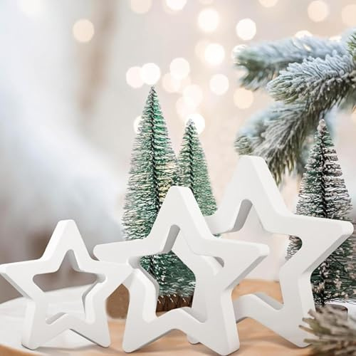 3 STK Silikonformen Gießformen Weihnachten, Sterne Silikonform Weihnachten, Silikon Gießform Kerzenform Weihnachten Dekorative Form Zur Herstellung Von Kerzenständern, Gipsformen Für Kunsthandwerk