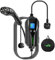 FNRIDS EV Charger Cable Type 2 to 3 Pin plug, 3.3kW Electric Car Charger with Larger OLED Display,6-13A Adjustable Current,Timing Delay, IP67 Waterproof, type 2 charging cable with Carry Bag