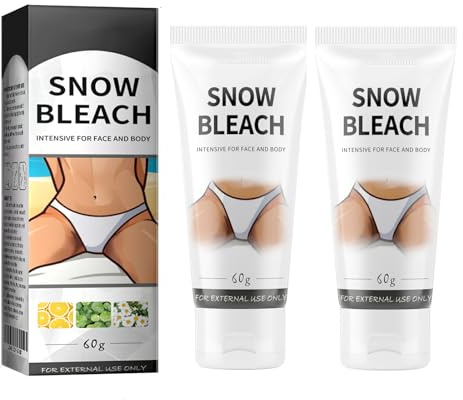Snow Bleach Bleichcreme Für Den Intimbereich Creme,Hautaufhellungscreme für Achselhöhlen，Hautaufhellungscreme für Achselhöhlen,Bleichcreme Für Den Intimbereich,Aufhellungscreme Für Dunkle Haut 60g*2