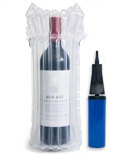 MONKKINO 10 Pack Wine Bags for Travel, Inflatable Bottle Protector Sleeve