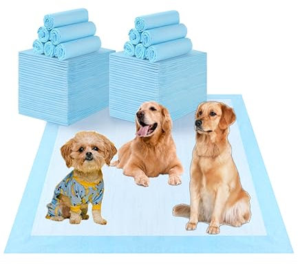 60 Stück Trainingspads für große Hunde 80x90cm Trainingsunterlagen Hunde, Einweg-Trainingsauflagen Auslaufsichere und Super saugfähige PIPI-Pads für Hunde（80x90cm）