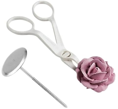 2 Pcs Piping Scissors Nail Rose Decor Lifter Fondant Cake Decorating Tray Cream Transfer Baking Technique Tools Attractive and professional