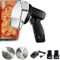 Cuchillo para shawarma inalámbrico Cuchillo Gyros de mano Cortador profesional de kebab turco 3400 RPM con dos cuchillas de 3,93/100 mm Grosor ajustable de 0 a 8 mm,cordless
