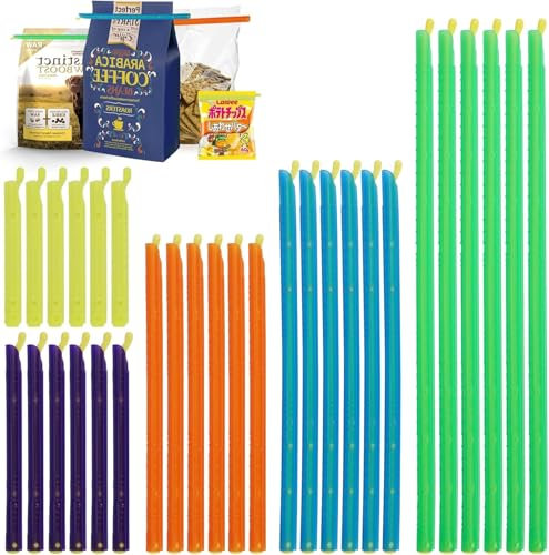 21-Piece Set Bag Lock Clips – Reusable Plastic Closure Clips - Sturdy Retainer Clips for Packaging, Bag Closers for Food, Bread, Snacks and Frozen Foods