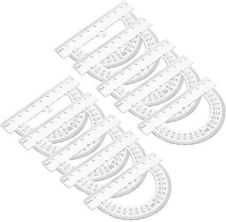 DIYEAH 10pcs Half-Circle Protractor Angle Measurement Tool for Students Architects and Designers Accurate Drawing and Geometry Aid