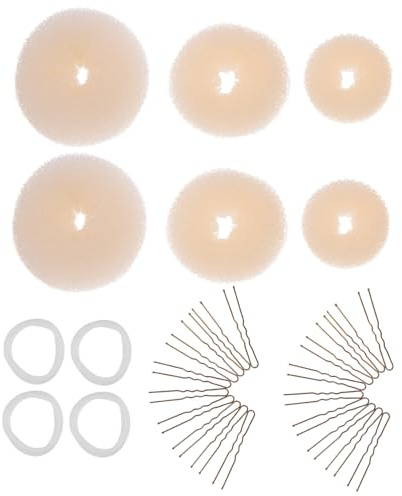 Beaupretty 2 Sets Hair Hair Donut Bun Makers Woman Hair Ties for DIY for Bun Scenario