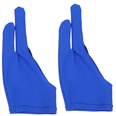 MUCKLILY 2 Pcs Finger Sketch Gloves Artist Drawing Glove for Tablet Painting Breathable Sweat Protects Graphics Tablet Surface