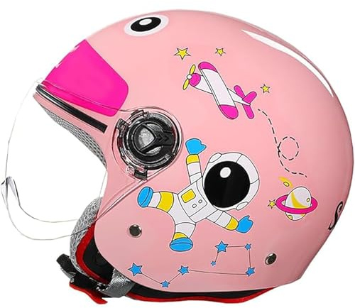 SJAPEX Casco da Bici per Bambini, Casco da Moto per Bambini, Casco da Scooter per Bambini con Visiera AntiGraffio, per Bambini da 48 A 56 Cm 4