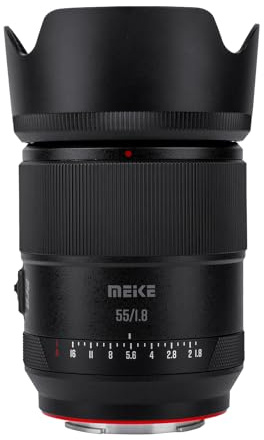Meike Obiettivo a pieno formato 55 mm F1.8 AF Pro STM autofocus ritratto compatibile con Sony E Mount