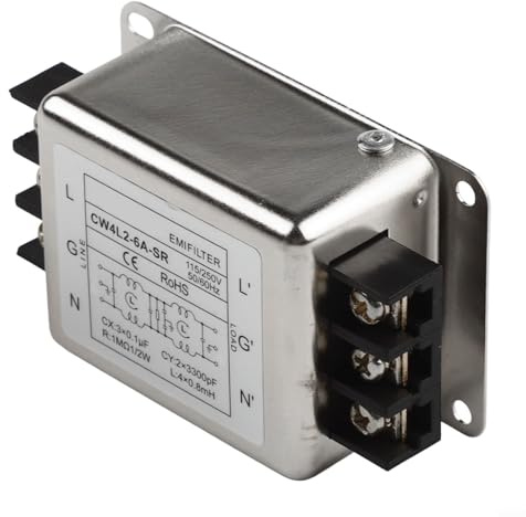 Filtro de fuente de alimentación monofásico de 2 etapas antiinterferencias para CW4L2 3A/6A/10A/20A-SR (6A)