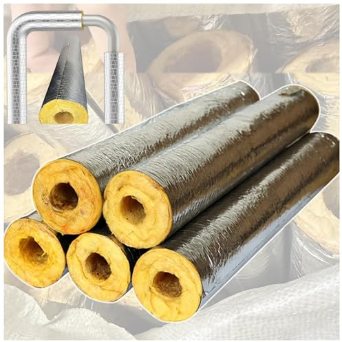 Tubo aislante de lana de vidrio,núcleo de lana de roca,1m de longitud,adecuado for el aislamiento de tuberías industriales con el fin de evitar la congelación y la entrada de humedad.(165mm,50mm)