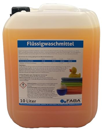 FABA Flüssigwaschmittel 10 L Konzentrat orange Universal Color inkl. Auslaufhilfe