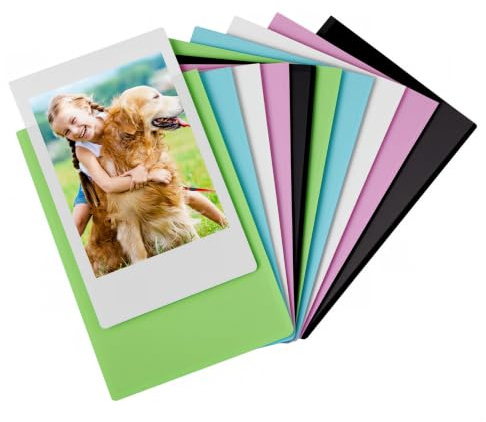 Giloty 10 Stück Magnet Bilderrahmen für Polaroid Instax Mini Film, Magnetische Fotorahmen 9 x 5,8 cm für Kühlschrank, Whiteboard und Metalloberflächen