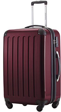 Hauptstadtkoffer ALEX - Expanderbar hårdskalväska 65 cm (74 l) med TSA-lås, robust trolley-resväska med 4 dubbelhjul, vinröd