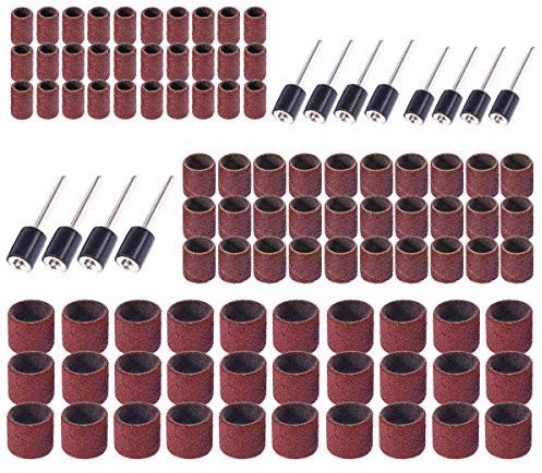 BESTOMZ 102 Stück Schleifhülsen Schleifen Dorn Set für Nagelfräser Maniküre