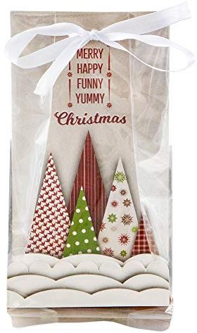 Städter Geschenktütenset Yummy Christmas transparent ca. 9x25 cm