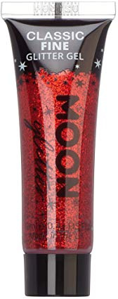 Moon Glitter - Gel brillant fin classique - 12ml - Rouge - Pailleté pour visage.