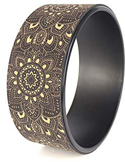 FLY FLU Yoga-Rad ， Yoga-Stretching-Rad rutschfest ， Verbessern Sie Mobilität Bewegung Rückentraining Physiotherapie Und Fitness - 33 * 13 cm,Black1