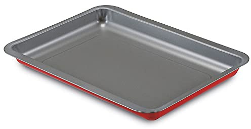 Guardini, Backblech, rechteckig, 32 x 37 cm, Stahl mit Antihaftbeschichtung, Rot und Grau, hergestellt in Italien, Linie Rossana