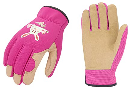 Vgo... 1/2Paare Gartenarbeiterhandschuhe für Kinder im Alter von 3-9 Jahren, Kinderarbeitshandschuhe, weiche Sicherheitshandschuhe für das Spielen im Freien