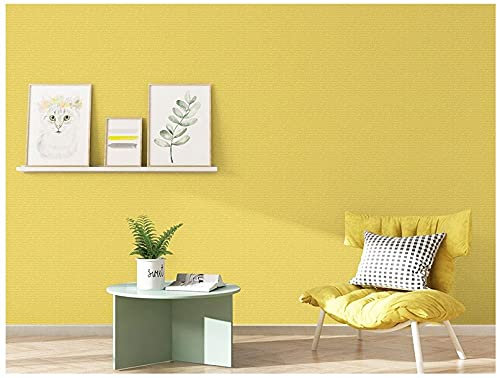 ZZDXL Papier Peint Jaune Moutarde Papier Peint Intissé 3D Papier Peint Chambre Enfant Moderne,Classique,Opulent Décoration Murale Pour Chambre À Coucher, Salon Ou Cuisine 10, X 0,53M