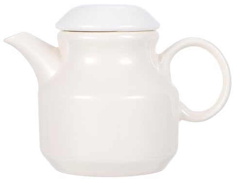 Yardwe Ceramic Sauce Pot with Lid and Handle 5.51X4.13X3.54In Kitchen Pour Gravy Sauce Container for Salad Dressing Condiments and Milk Serving