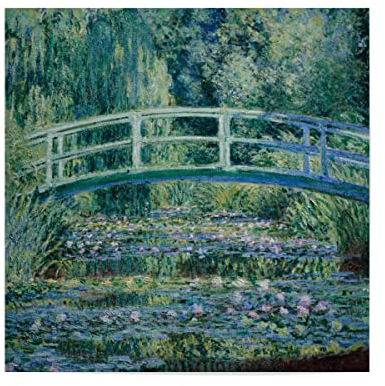artboxONE Poster 40x40 cm Natur Seerosen und japanische Brücke - Bild Claude Monet bildende Kunst bildmaterial