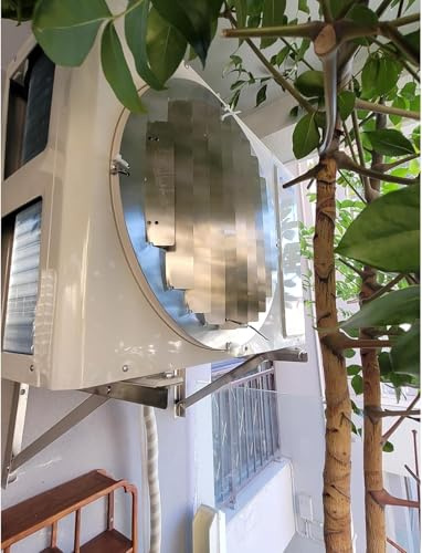 Cubierta de Aire Acondicionado Cubierta de Rejilla con Rejilla de Salida de Aire, Rejillas Deflectoras de Aire para Unidad Exterior de Aire Acondicionado, Prevención de Soplado Directo