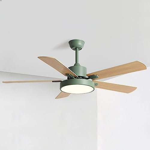 Moddeny Ventilatore da soffitto Moderno in Legno con luci Ventilatore da soffitto con Montaggio a Filo Ventilatori da soffitto a LED da 42 con luci e Ventilatore da soffitto Intelligente remoto