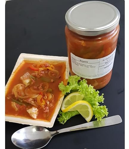 frische Fisch Soljanka | Fisch Suppe | Hausmacher Fischsoljanka Wels und Barsch | nach Omas Rezept | Handgekochte Suppe mit Fisch aus Deutschland