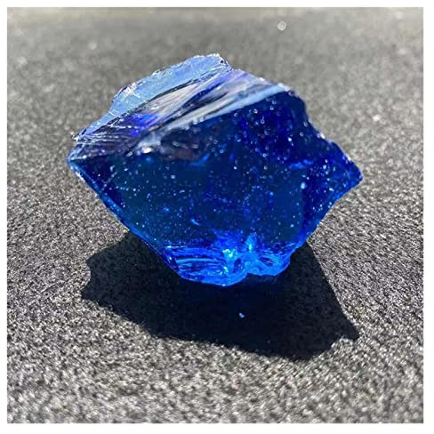 Sea Bule Crystal Stone Glaçure colorée Verre Cristal Décoration Décoration de la maison Pierre semi-précieuse Bijoux Antiquités Exorciser les mauvais esprits Argent Dessin Jaspery) Collections de la m