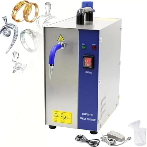 Máquina limpiadora de vapor de gemas profesional con calentador, vaporizador limpiador de joyas de oro y plata de acero inoxidable de 1300W/2200W, for joyería, collar, anillo, reloj de vidrio, dentadu
