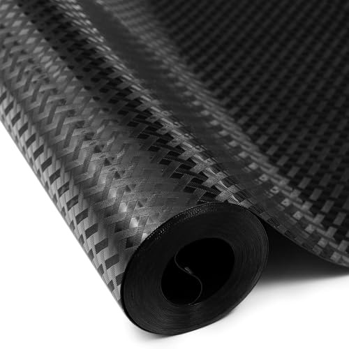 Sevenpers Schubladenmatte 59.5cmx500cm,Multifunktionale Schutzmatten Zuschneidbare Matten für Kühlschrank,Schrank,Wohnmobil,Küche,Büro(59.5x500cm,Schwarz)