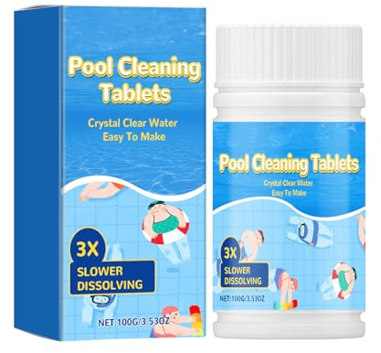 Chlorine Tablets for Swimming Pool and Spas, 100g Chlorine Tablets for Hot Tub, Water Cleaning Tablets For Paddling Pool,Bathtubs and Spa, Make The Pool Clearer