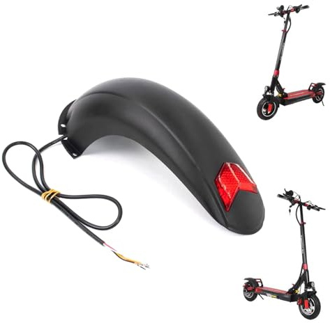 Scooter Schutzblech, Hinterer Kotflügel mit Rückleucht, Hinteres Schutzblech für Xiaomi M365, 1S, Essential, Pro, Pro 2 Scooter, verbesserte Version, Ersatzteil (Schwarz)