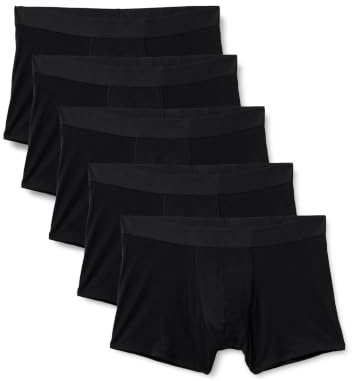 Amazon Essentials herr bomull jersey boxershorts underkläder, paket med 5