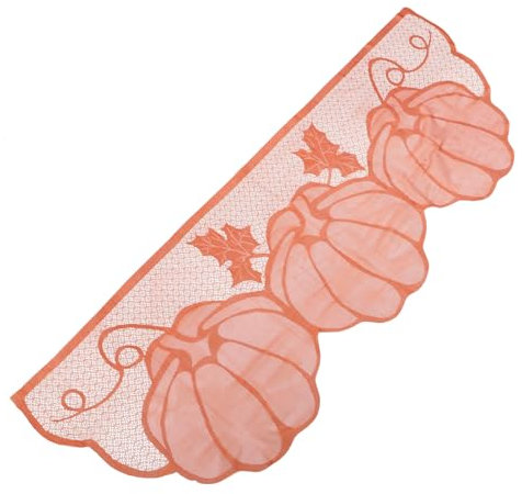 CHILDWEET Orange Party Decorations Thanksgiving Fireplace Cover Polyester Tablecloth Pumpkin Outdoor Decor