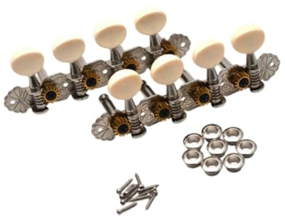 ＡＷＨＡＯ Mandolin Machine Heads Musical Instrument Parts Mandolin Replacements for 8 String Guitars, Silver