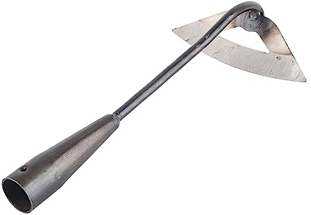 HWGING Rastrello per diserbo in acciaio inox, zappa cava da giardino, zappa cava per piantare verdure, comodo con barra in acciaio ispessita (B)