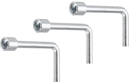 QUARKZMAN 3 Piezas Llave De Vaso Hexagonal En Forma De L 10mm Métrica De Acero Al Carbono De Un Solo Extremo Con 6 Puntos Para Reparaciones Generales Mantenimiento