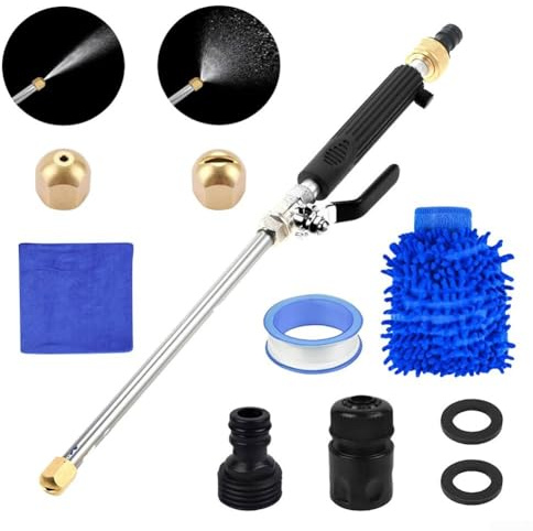 Marchfunny Kit de agua de limpieza de alta presión, múltiples opciones de pulverización para diversas tareas de limpieza alrededor de tu hogar y jardín (negro)