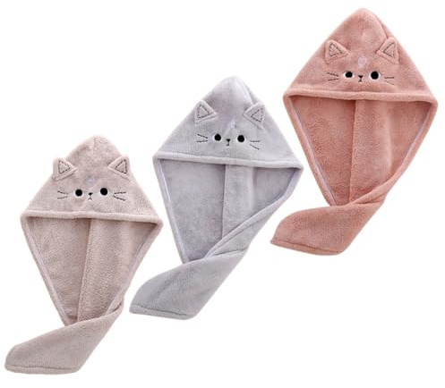 Haarwickelhandtuch 1 Satz aus Coral Fleece für Frauen nach Baden | Schnelltrocknend, Schützt vor Reibung, Einfaches Wickeln, Schlichtes Design, Feine Details, 1 Satz