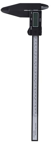 Spacnana Herramienta de Medición de Calibradores Digitales de Pantalla Grande de Carbono de Carbono (Pinza de carbono de garra de 300 mm de largo)